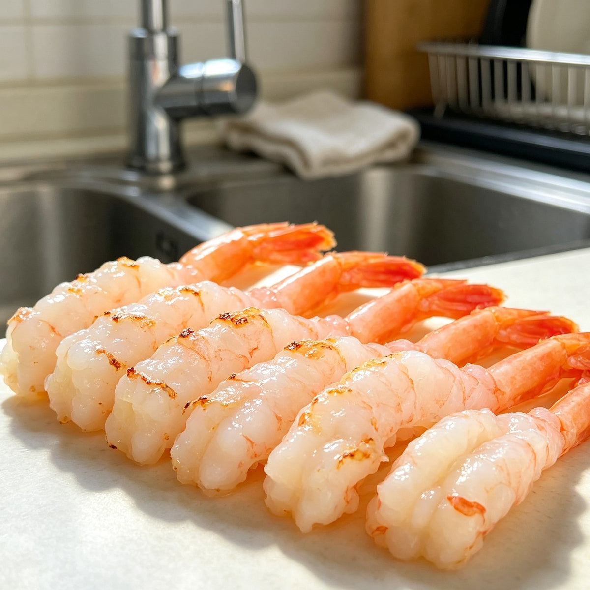 Plump Cooked King Prawns